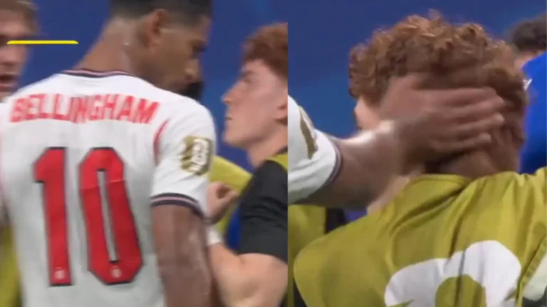 Bellingham golpea a Valentín Barco tras la derrota de Inglaterra ante Argentina en semifinales del Mundial Bellingham golpea a Valentín Barco tras la derrota de Inglaterra ante Argentina en semifinales del Mundial