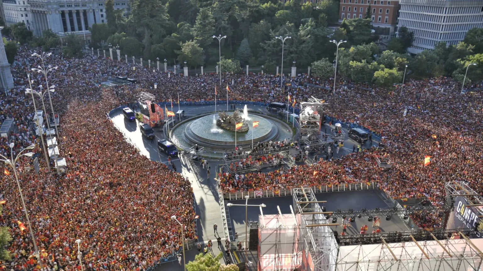 España celebró en la plaza de Cibeles su conquista del Mundial 2026 frente a Argentina España celebró en la plaza de Cibeles su conquista del Mundial 2026 frente a Argentina