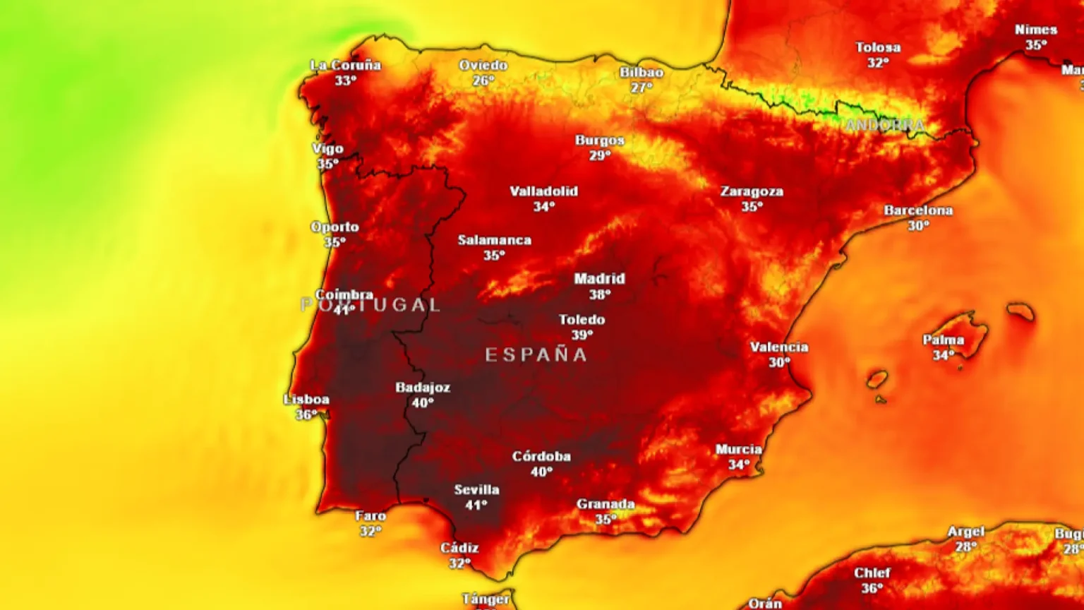 España enfrenta posible ola de calor este fin de semana con temperaturas que alcanzarían 42 grados España enfrenta posible ola de calor este fin de semana con temperaturas que alcanzarían 42 grados