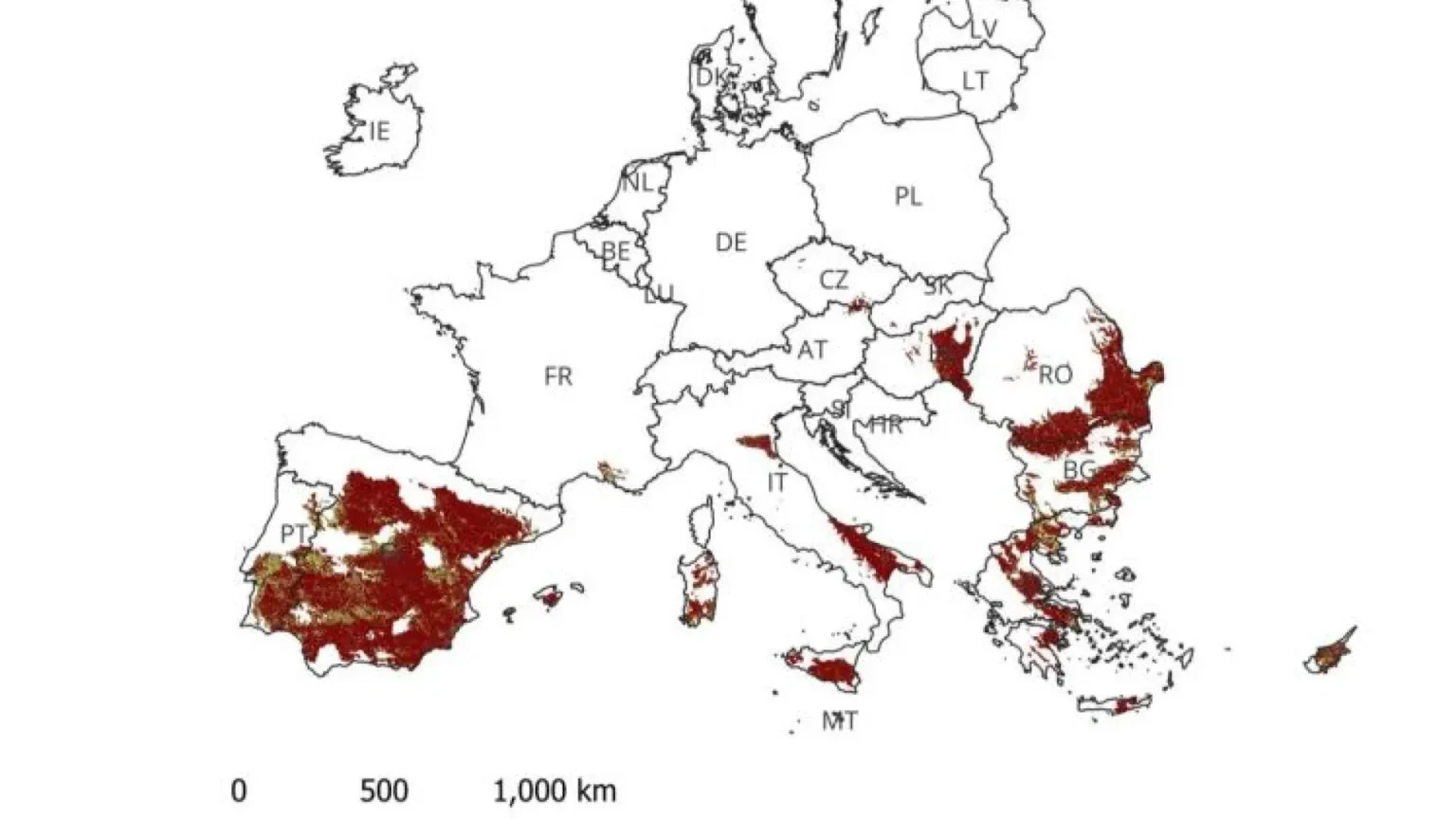 España encabeza la desertificación en Europa: más de la mitad del territorio presenta degradación del suelo España encabeza la desertificación en Europa: más de la mitad del territorio presenta degradación del suelo