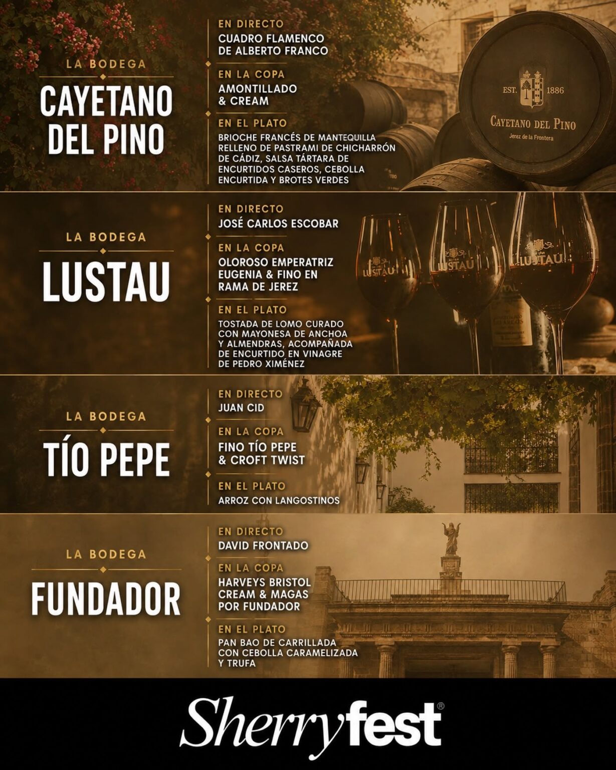 Sherryfest 2026 propone una cata urbana por cuatro bodegas históricas de Jerez Sherryfest 2026 propone una cata urbana por cuatro bodegas históricas de Jerez