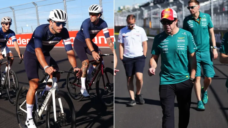 Fernando Alonso y Carlos Sainz pisan por primera vez el circuito Madring antes del inicio de la acción en Madrid Fernando Alonso y Carlos Sainz pisan por primera vez el circuito Madring antes del inicio de la acción en Madrid