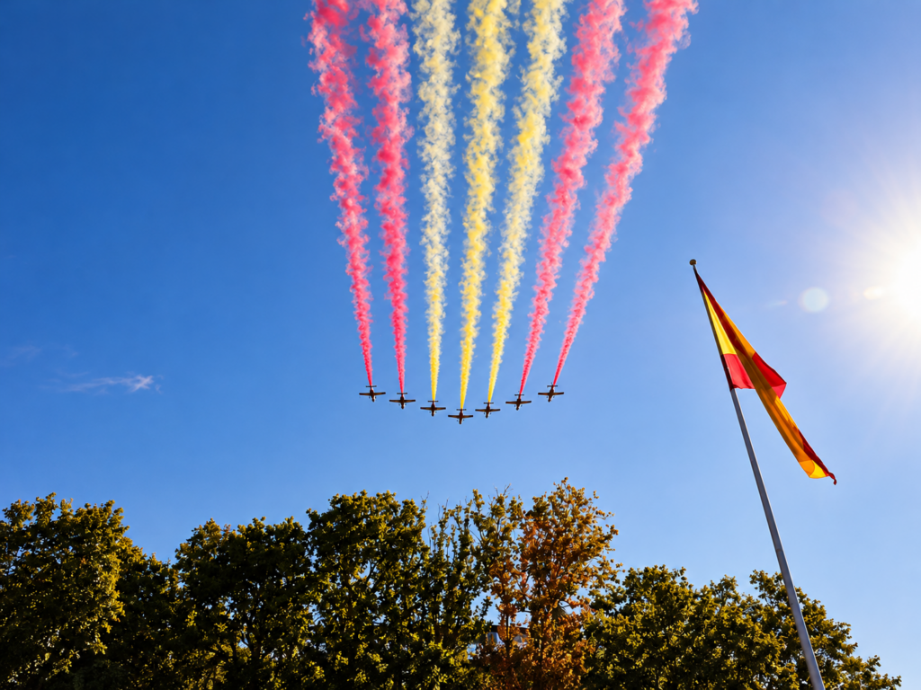 Fiesta Nacional de España: desfile militar reúne a miles de personas en Madrid entre abucheos a Pedro Sánchez Desfile militar de la Fiesta Nacional de España en Madrid